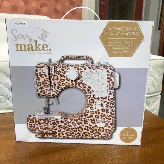 Sew & Make Leopard Print Sewing machine In Box