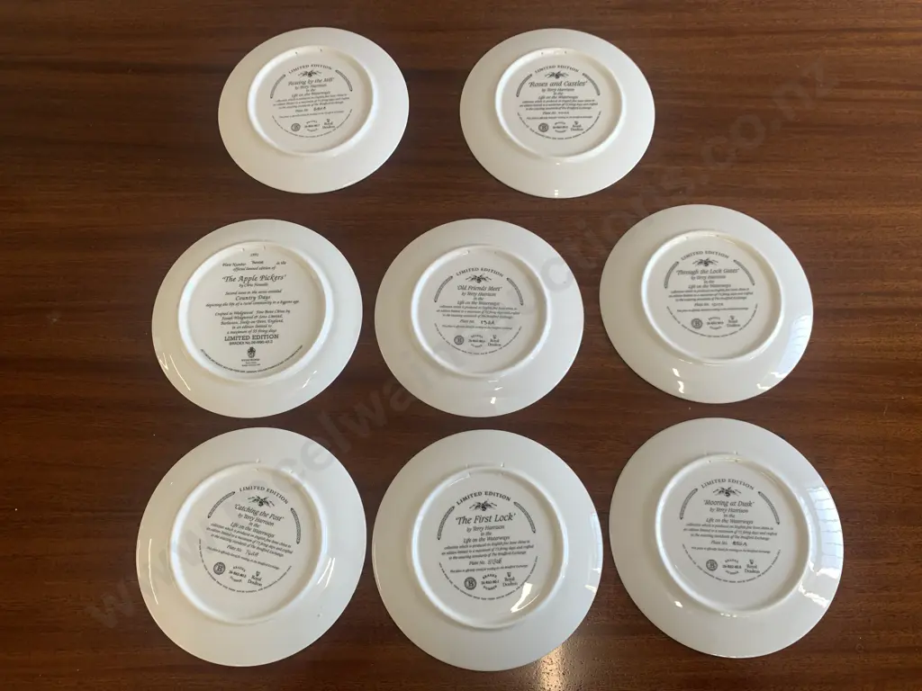 Collection Of Royal Doulton Limited Edition Collectors Plates x 8, Life On The Waterways by Terry Harrison Image 1++