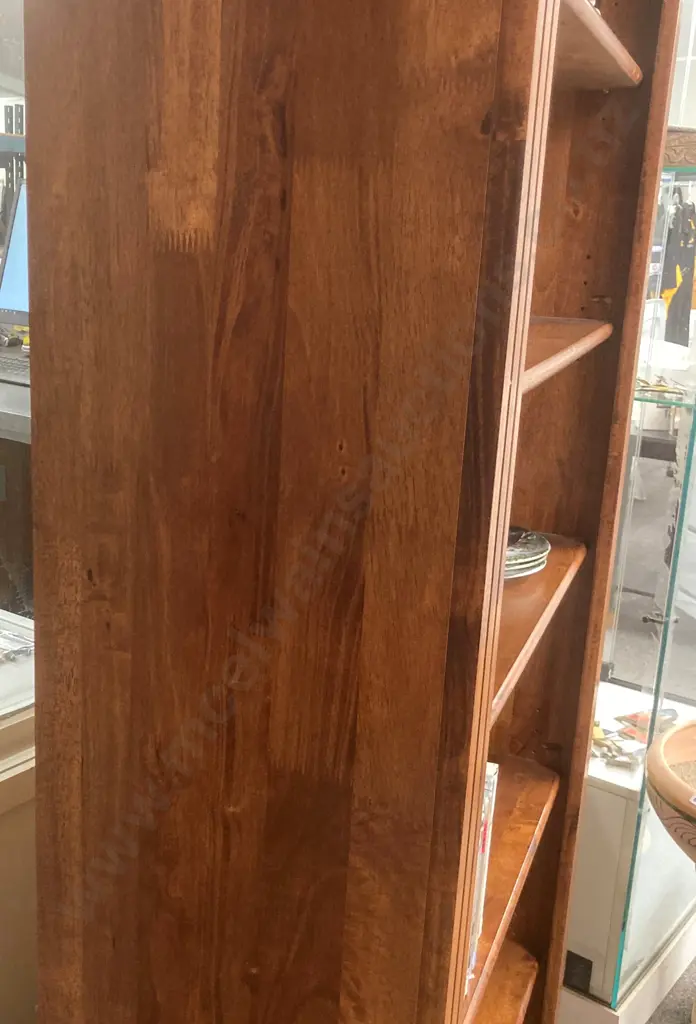 'Endeavour' Solid Wood Bookcase, T&G Back, 5 Shelves, H91 W98 D37cm Image 1++