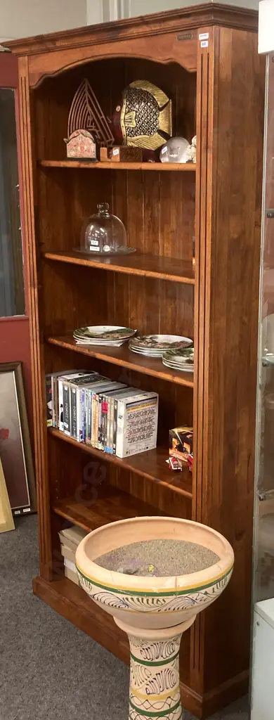 'Endeavour' Solid Wood Bookcase, T&G Back, 5 Shelves, H91 W98 D37cm Image 1++