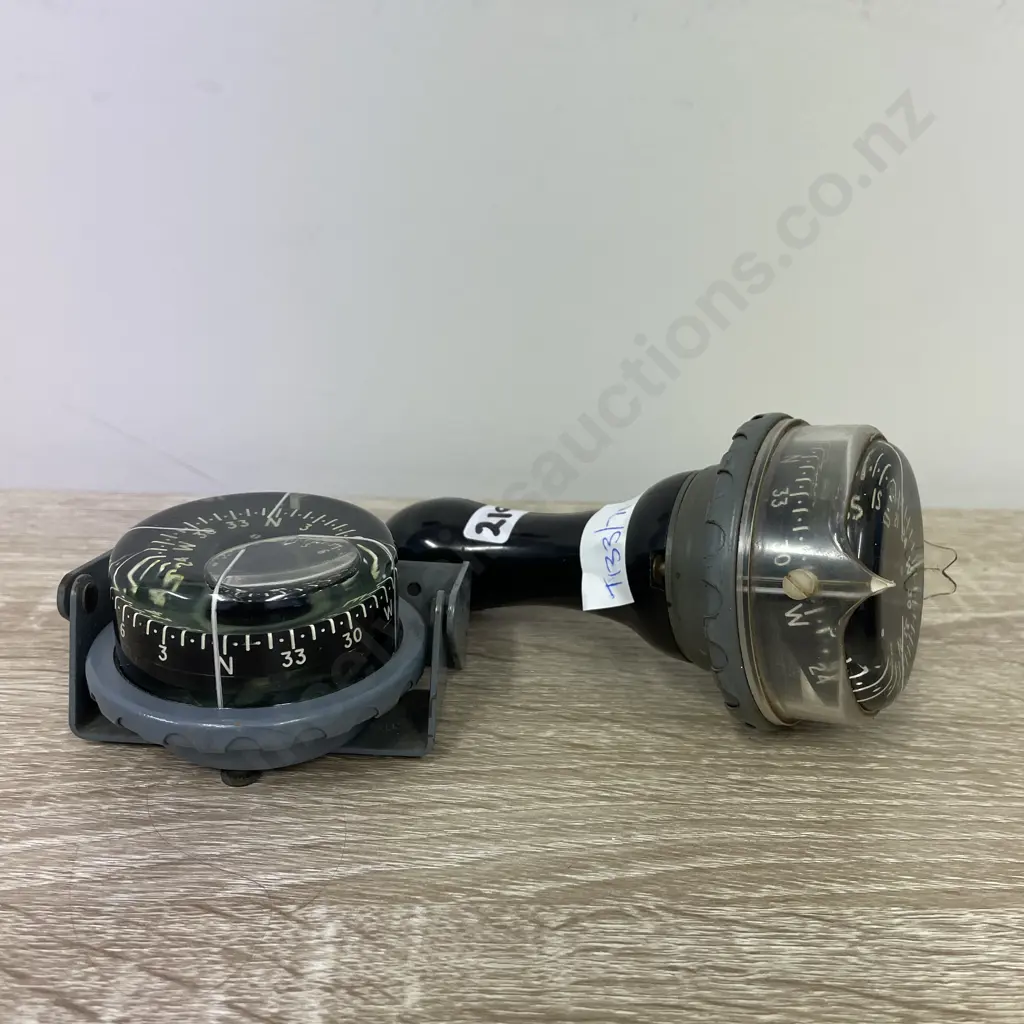 Vintage Hand Held Nautical Bearing Compass, with extra compass attachment Image 1++