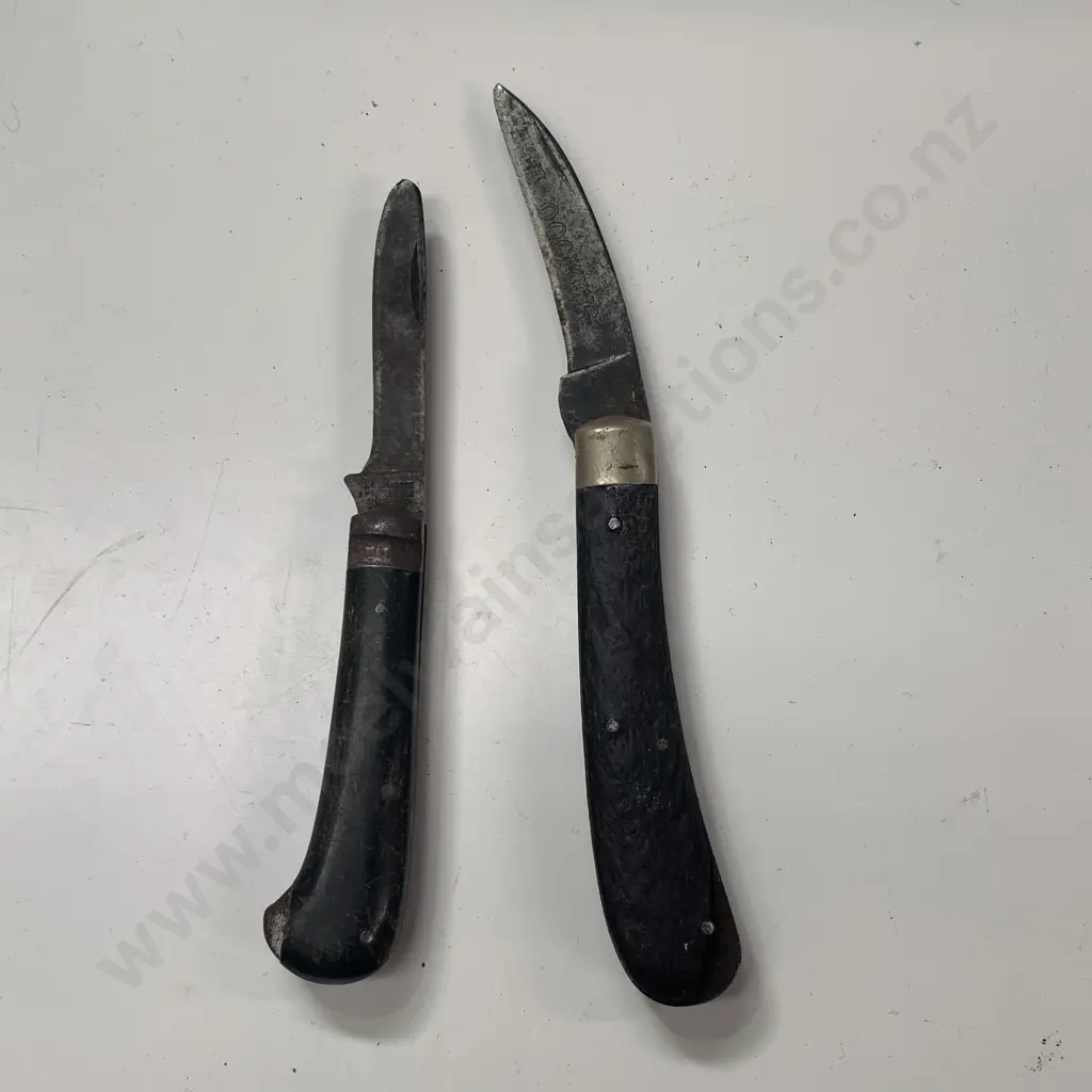 Vintage "The Dockers" and LXL George Wostenholm Sheffield Pocket Knives. af handles Image 1++