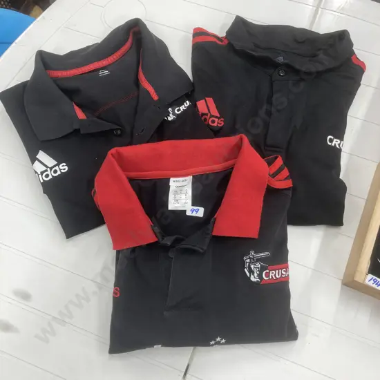 Crusaders Polo Tee Shirts x 3 Size 2XL & XL