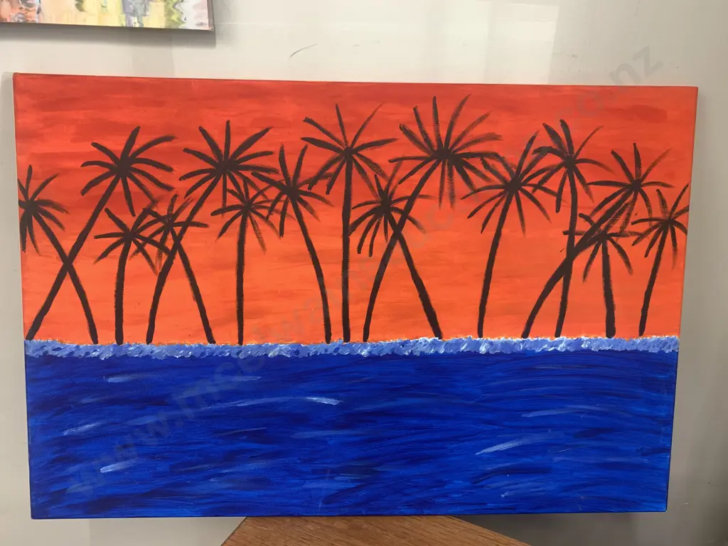 Beach Scene Picture On Canvas, 60 x 90cm (Sold With -012) Image 1++