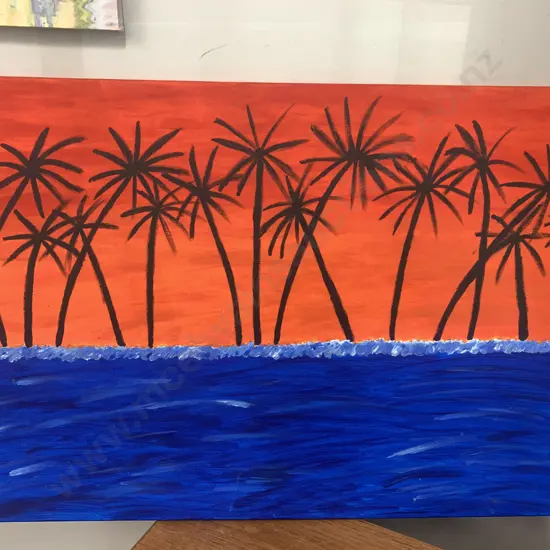 Beach Scene Picture On Canvas, 60 x 90cm (Sold With -012)