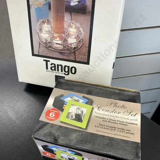 Tango Patio Candle Set & Photo Coaster Set