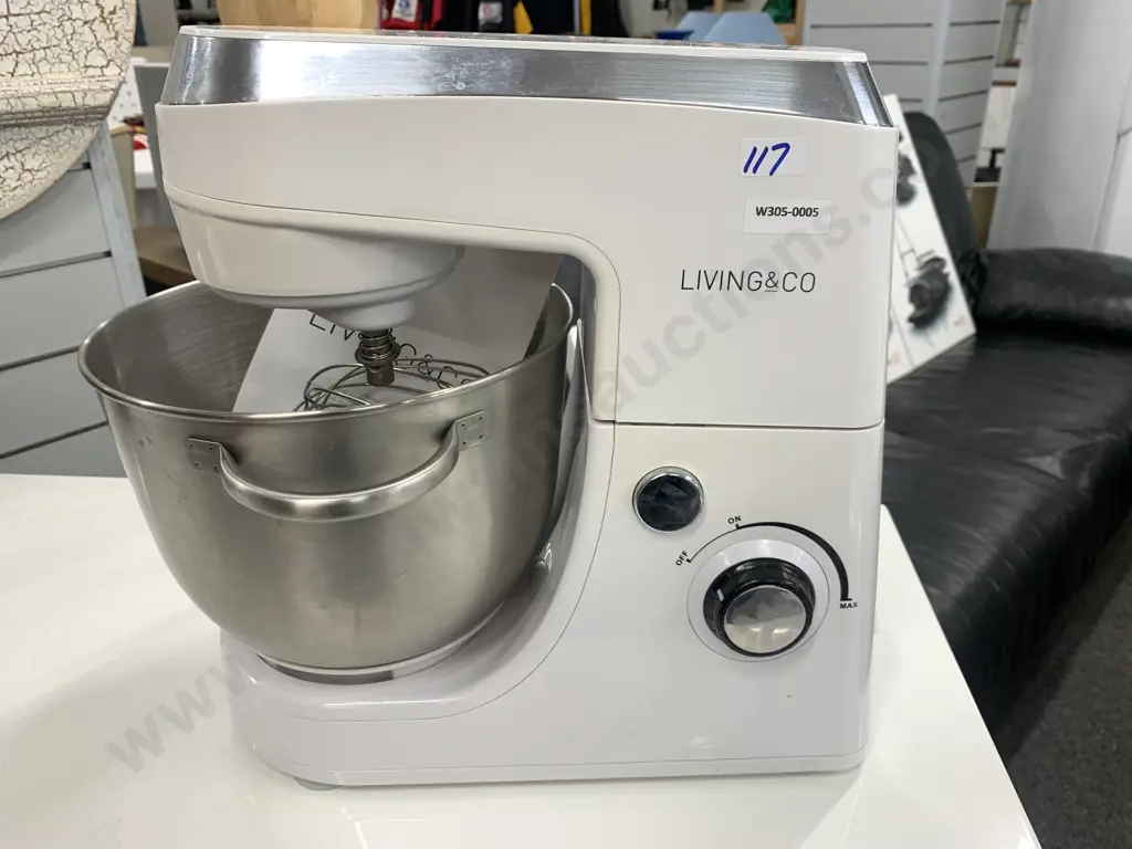 Living & Co Bench Mixer, 350W, 4.2L Stainless Steel Bowl Image 1++