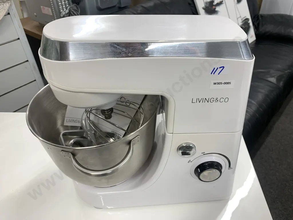 Living & Co Bench Mixer, 350W, 4.2L Stainless Steel Bowl Image 1++
