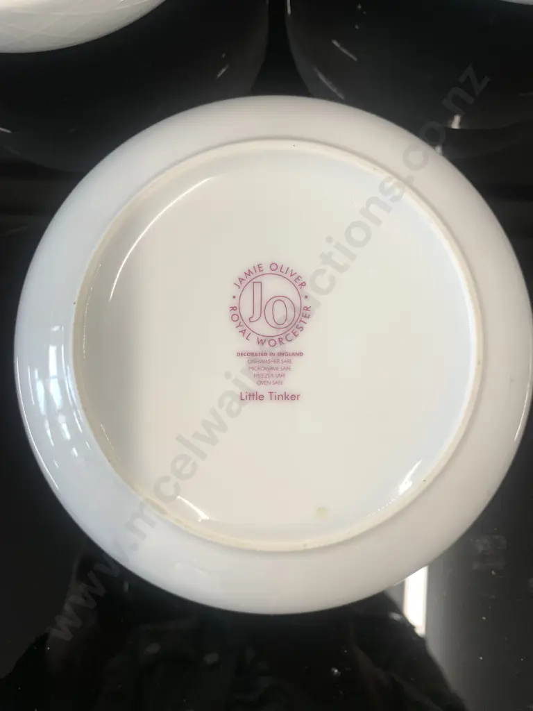 Set of Five Jamie Oliver Little Tinker Cereal / Soup Bowls By Royal Worcester, White Image 1++