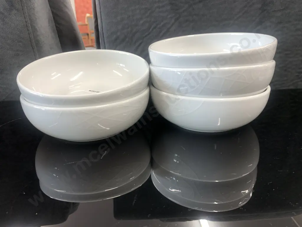 Set of Five Jamie Oliver Little Tinker Cereal / Soup Bowls By Royal Worcester, White Image 1++