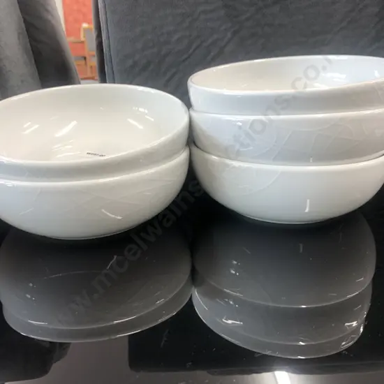 Set of Five Jamie Oliver Little Tinker Cereal / Soup Bowls By Royal Worcester, White