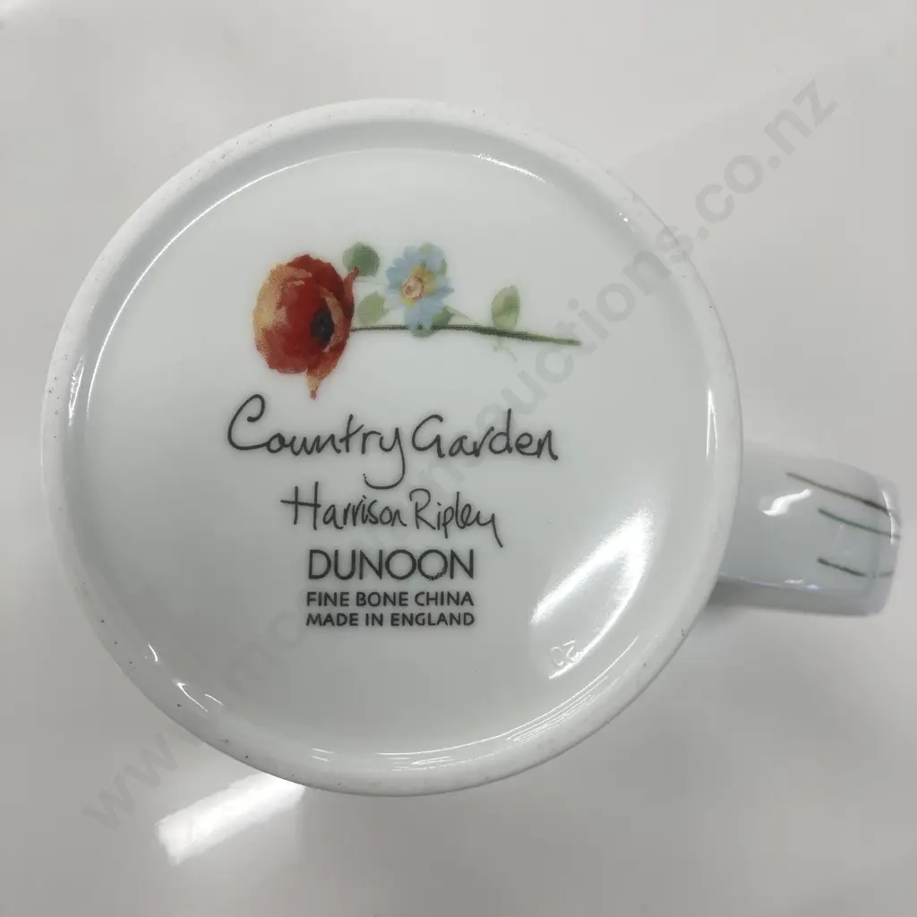 Set Of Six Dunoon Bone China Country Garden Coffee Cups Image 1++