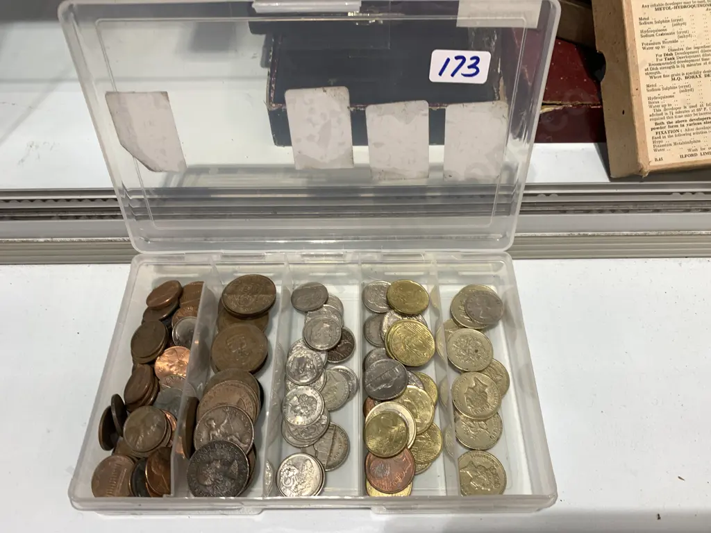 Assortment Of Coins, American Cents, Euro Coins, One Pound Coins Etc Image 1++