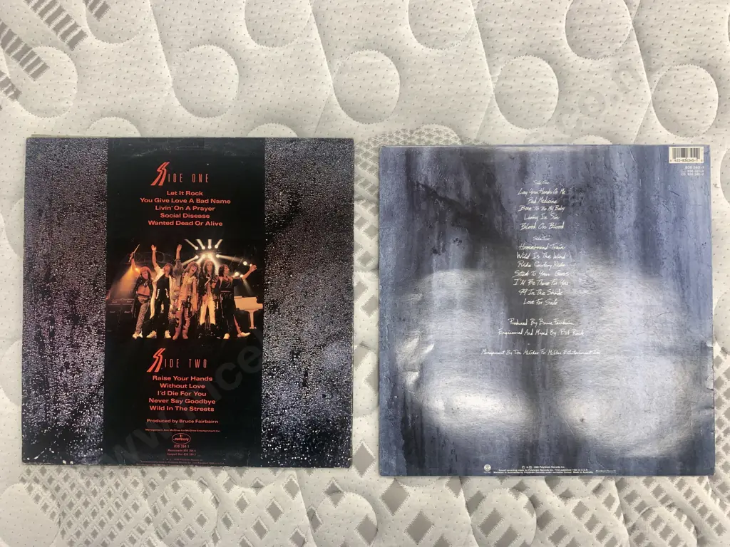 Bon Jovi Slippery When Wet Lp With Bon Jovi New Jersey Lp Image 1++