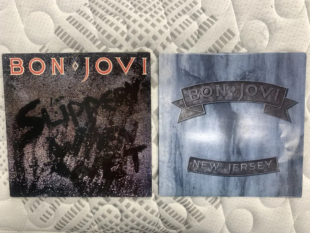 Bon Jovi Slippery When Wet Lp With Bon Jovi New Jersey Lp Image 1++