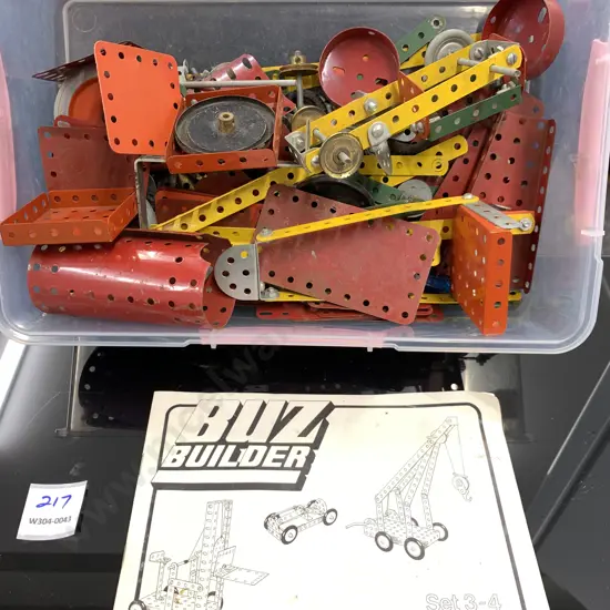 Vintage Buz Builder Construction Set, Steel Very Like Meccano, Set 3-4