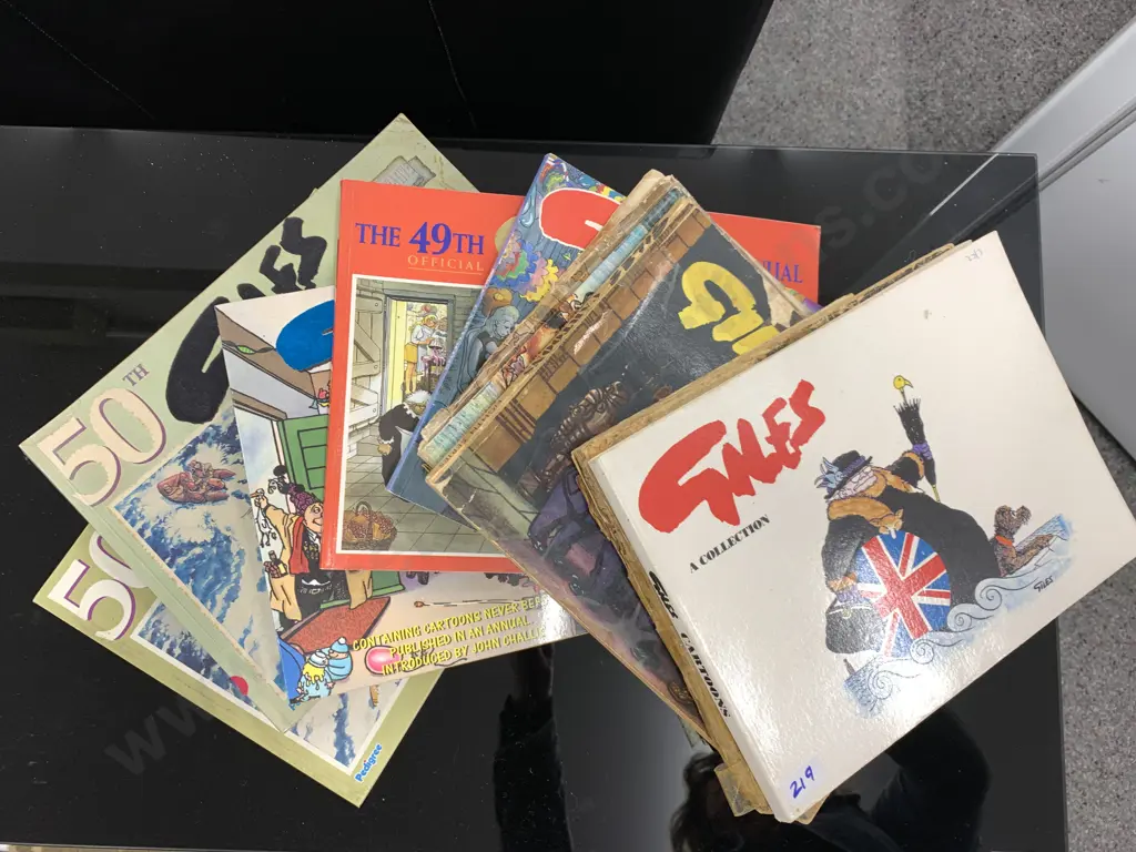 Vintage Assortment Of Giles Cartoon Magazines Image 1++