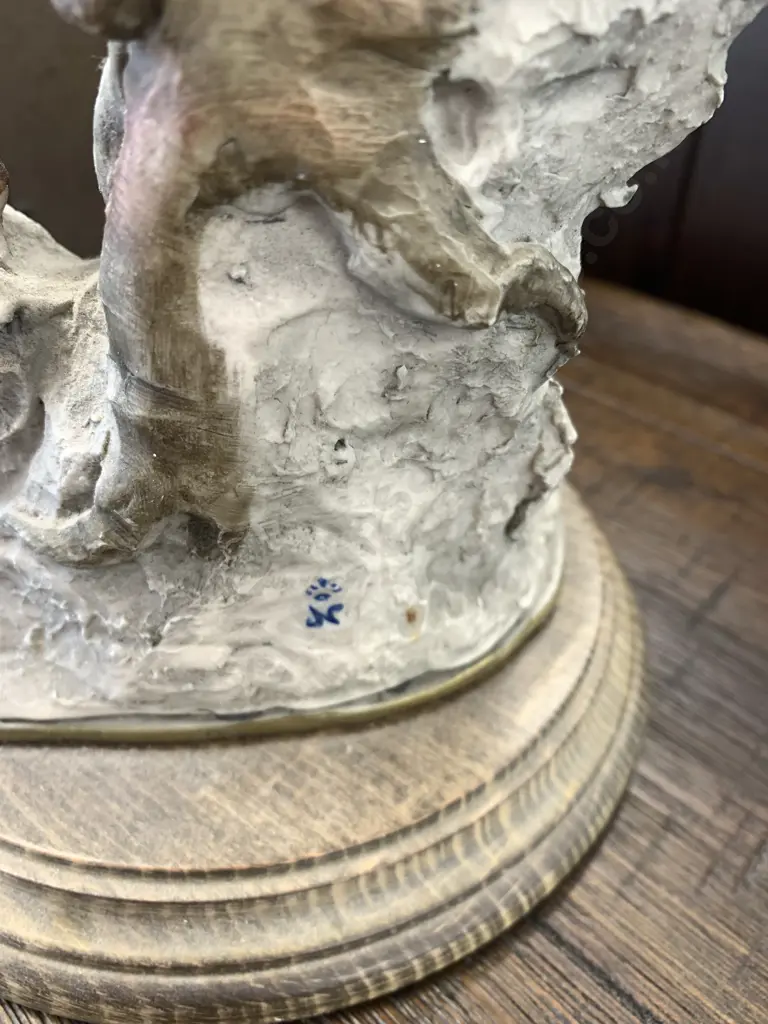 Vintage Armani Boy With Slingshot Figurine, Signed AG Image 1++