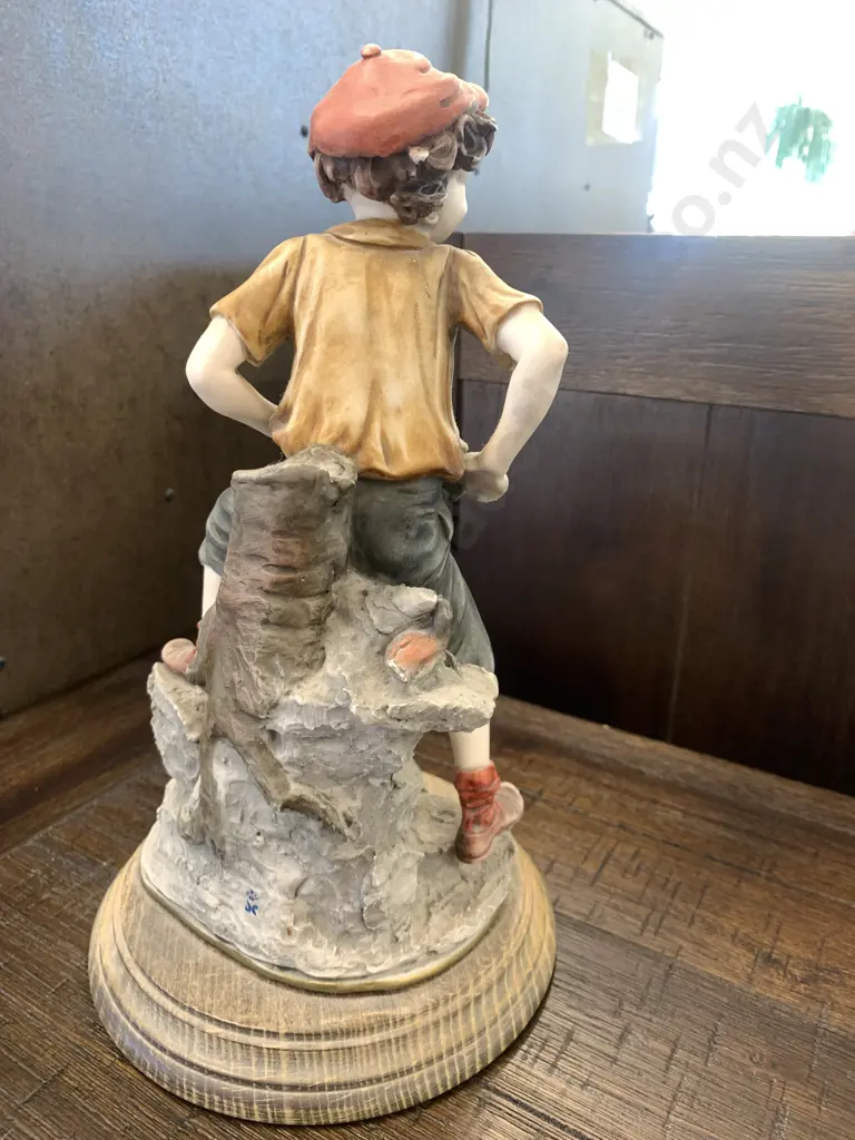 Vintage Armani Boy With Slingshot Figurine, Signed AG Image 1++