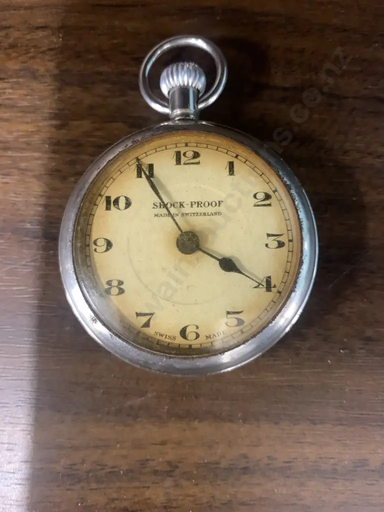 Vintage Shock - Proof Swiss Made Pocket  Watch Image 1++