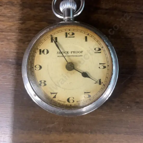 Vintage Shock - Proof Swiss Made Pocket  Watch