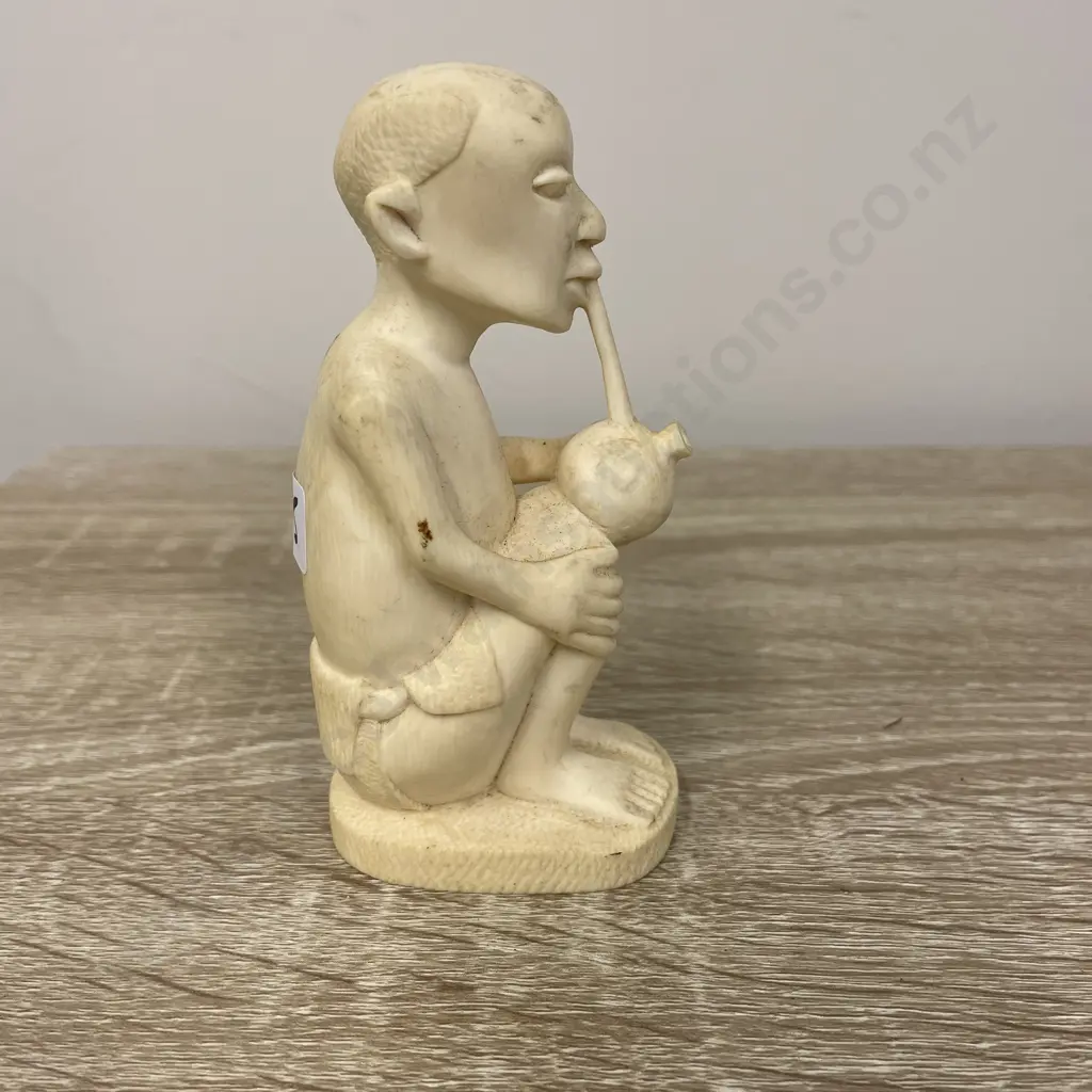 Carved Ivory Crouching Figurine H12cm Image 1++