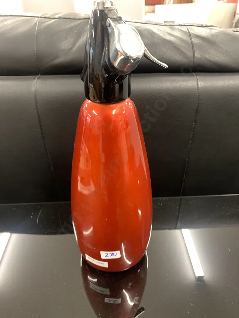 English BOC Soda Syphon, Red / Black Image 1++