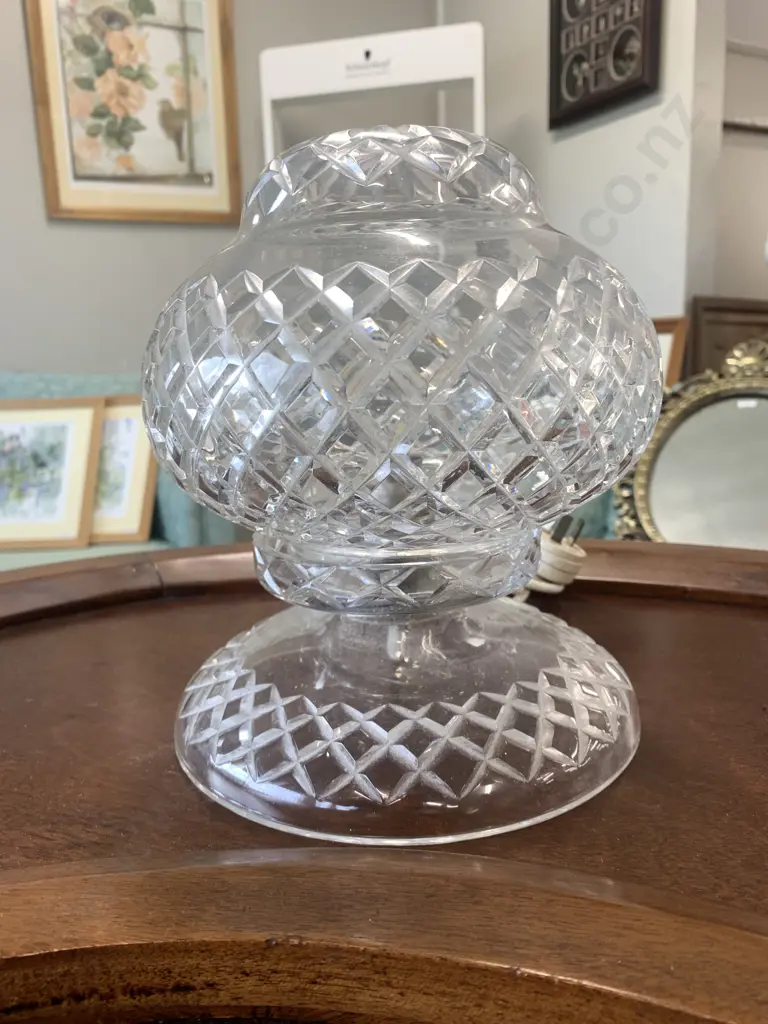 Vintage Crystal Table Lamp, H24cm Image 1++