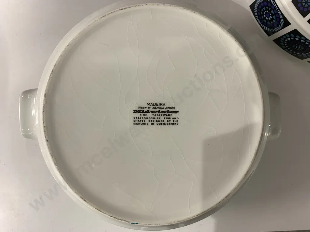 Vintage Midwinter Marquis Of Queensbury Madeira Pattern Lidded Casserole Dishes x 2 Image 1++