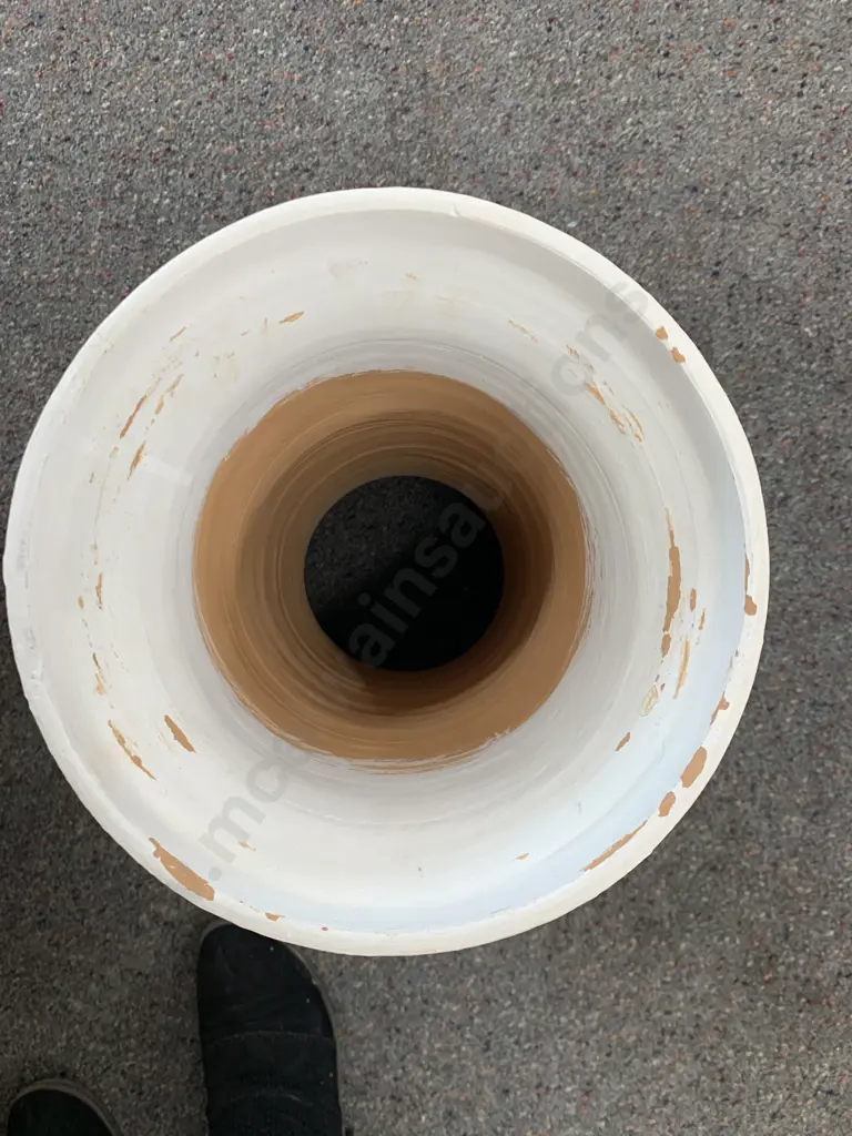 Large Blue & White Floral Teapot On Pedestal, H62cm Image 1++