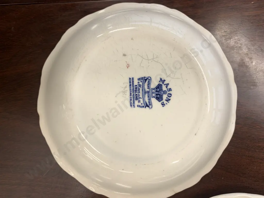 Assortment Of Blue & White Flo China Items Including Myott & Mason Ware Image 1++