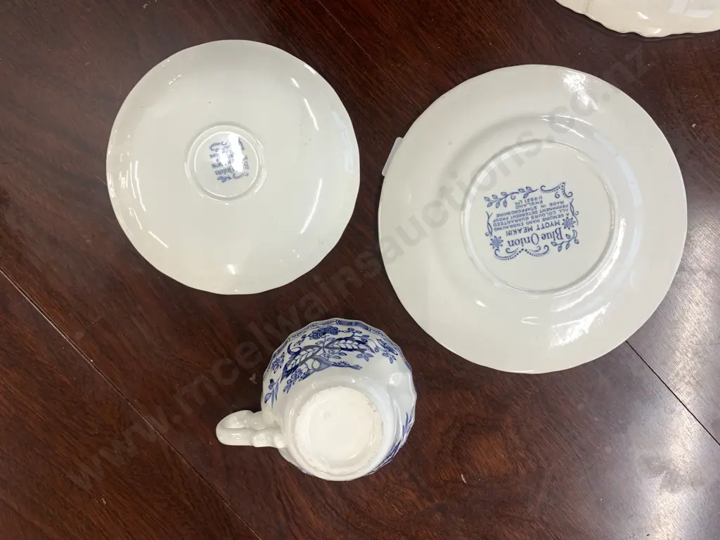 Assortment Of Blue & White Flo China Items Including Myott & Mason Ware Image 1++