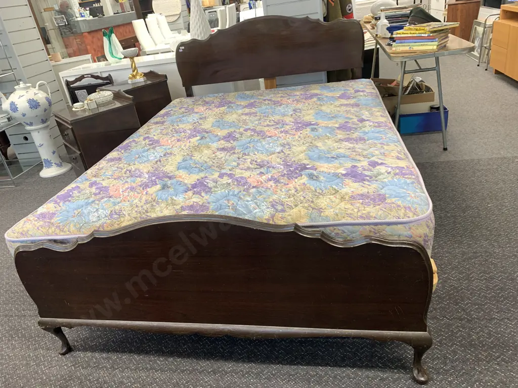 Mahogany 5 Piece Bedroom Suite, Country Comfort Mattress, Dressing Table, Tallboy, Pair of Bedside Cabinets & Bed Image 1++