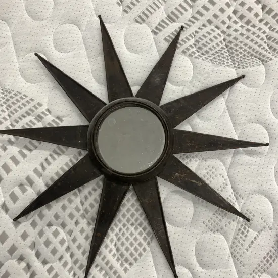 Modern Brown Metal Star Mirror