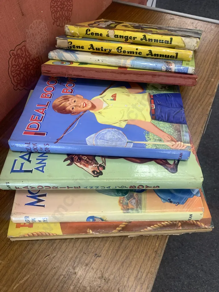 Assortment Of Vintage Books Including 'The Lone Ranger', 'Rupert', 'Cowboy Hero' Etc Image 1++