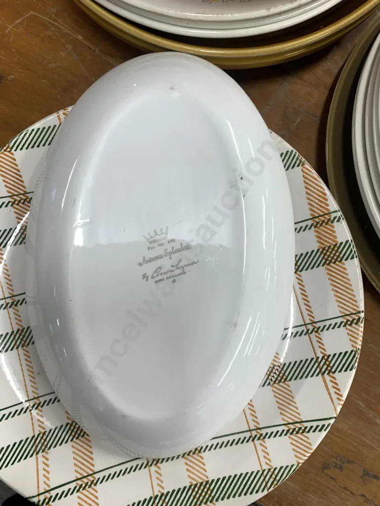 Assorted Crown Lynn Items, Dinner Plates, Entree & Serving Bowls Etc Image 1++
