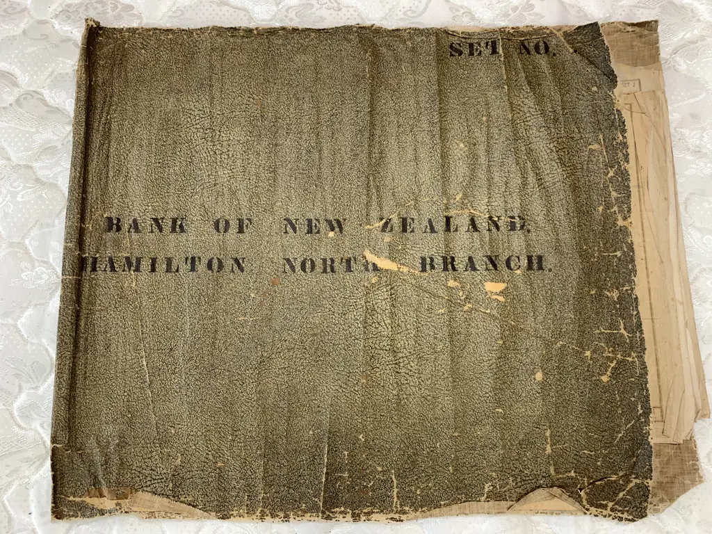 Antique Bank Of New Zealand Hamilton North Branch Plans, 1929 Image 1++