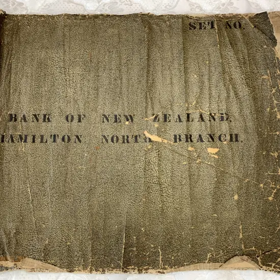 Antique Bank Of New Zealand Hamilton North Branch Plans, 1929