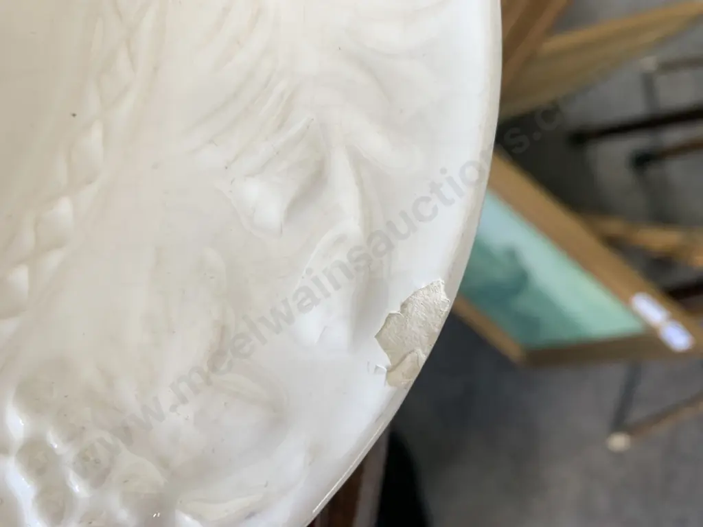 Alfred Meakin Oval Platter, White Turkey Oval Platter & Stone Jar (af)   Image 1++