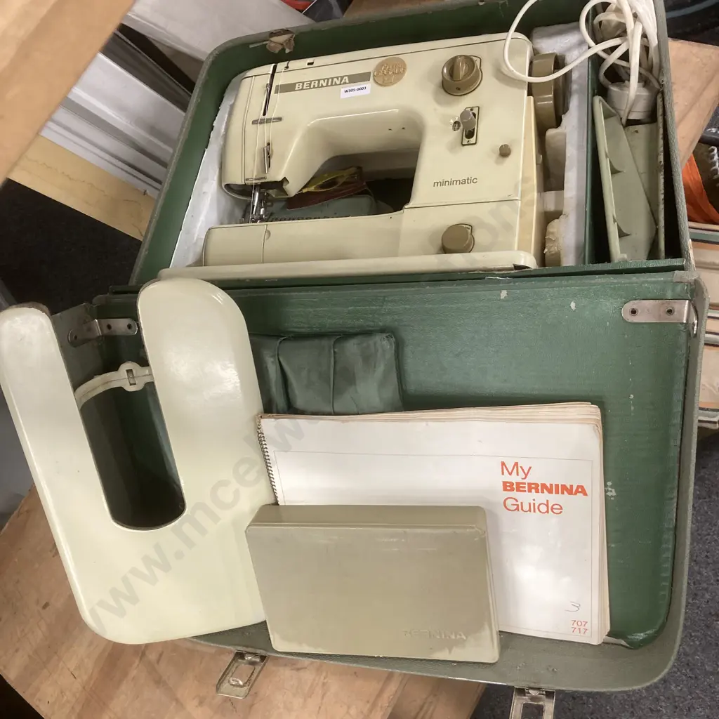 Vintage Bernina 707 Minimatic In Case With Guide Etc Image 1++