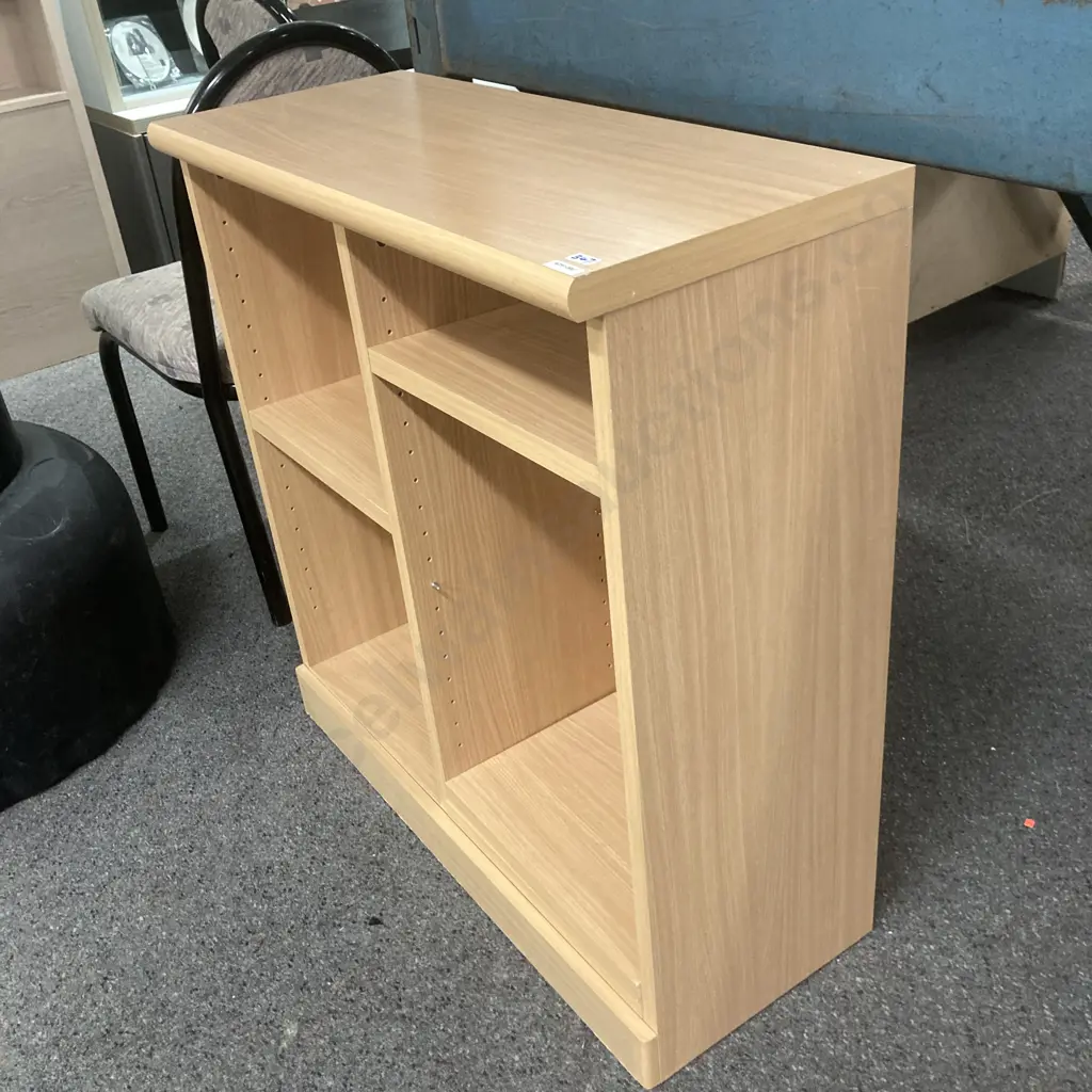 Tawa Effect Shelf Unit, 4 Adjustable Shelves, H84 W79.5 D33cm Image 1++