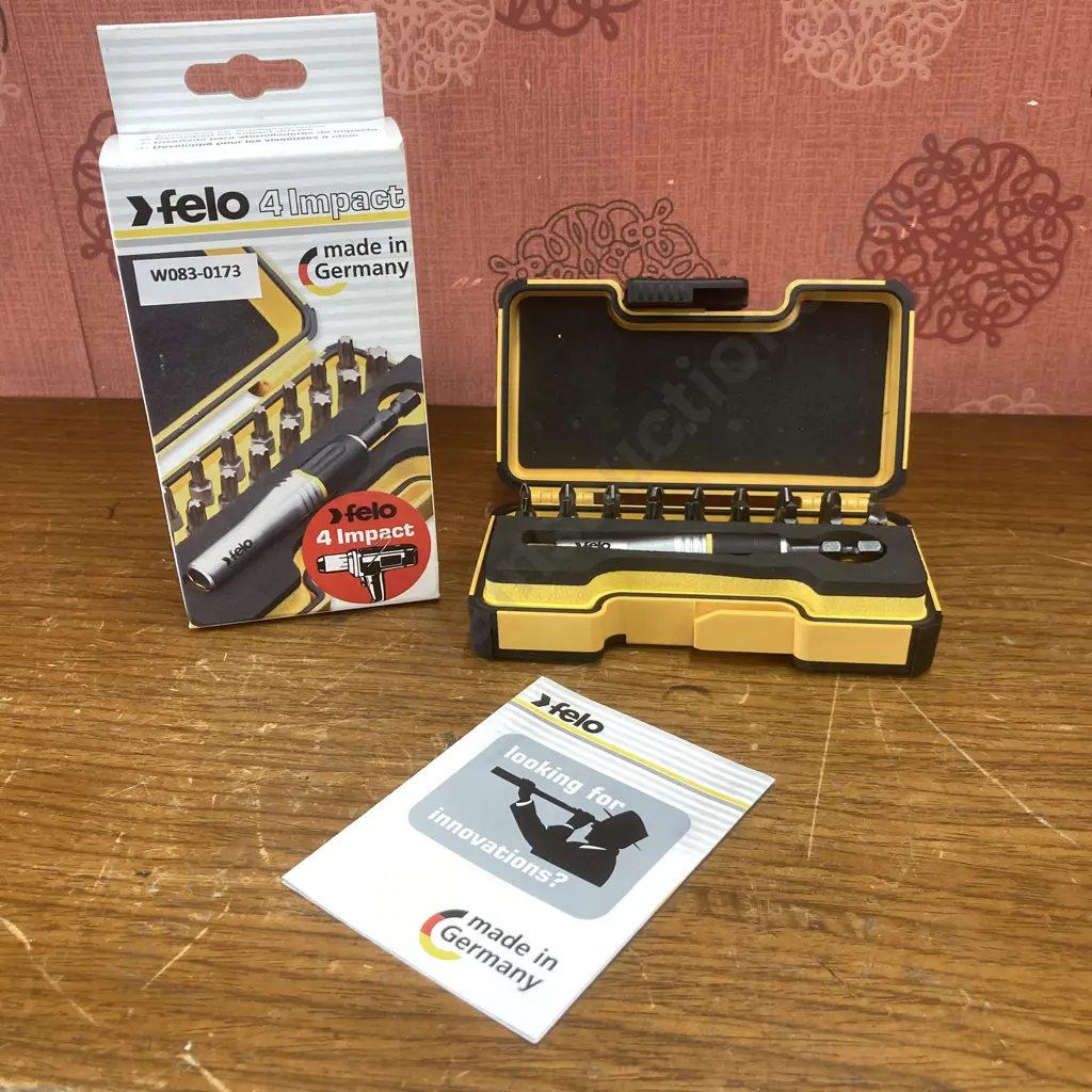 New Felo (Germany) 4Impact 19Pce Magnetic Bit Holder Set for Impact Drills Image 1++