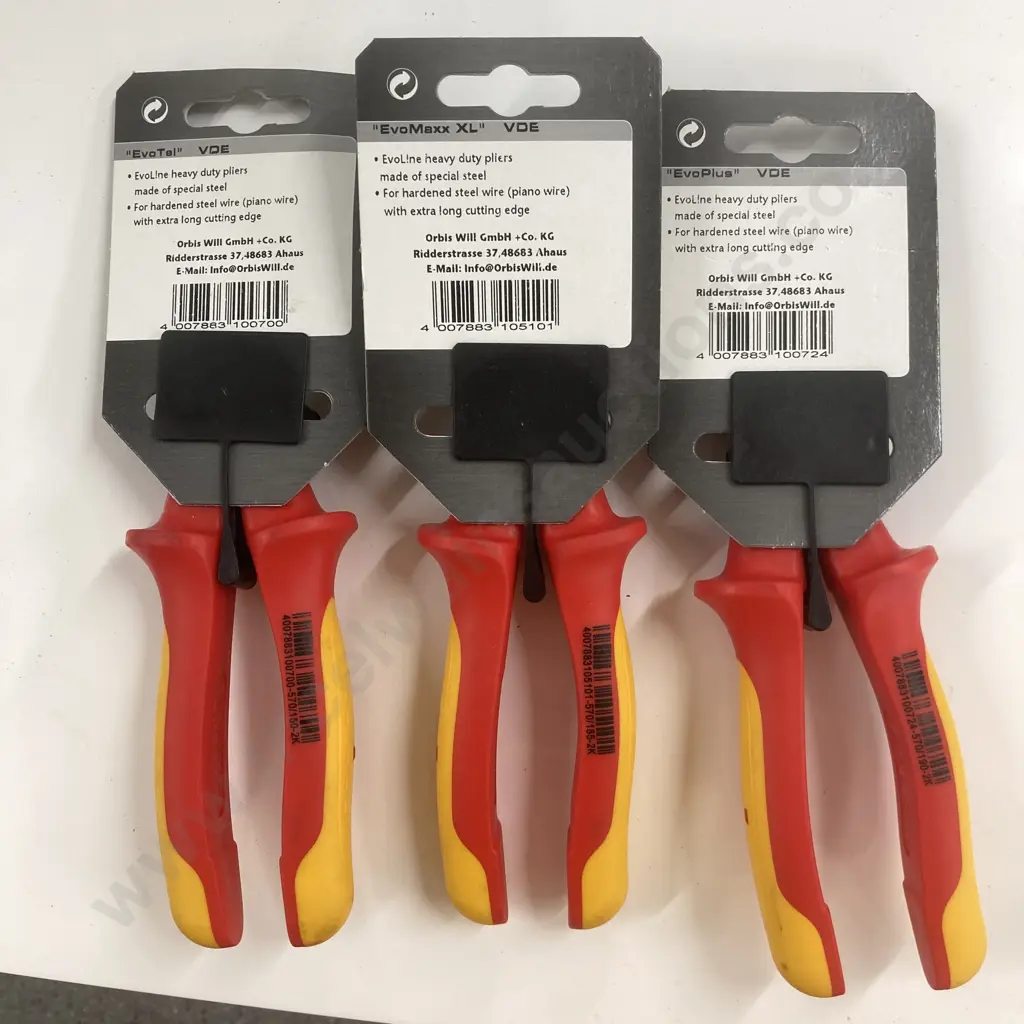 New Original Will EvoTel, EvoMaxx XL & EvoPlus VDE Pliers, 1000V, German Made Image 1++