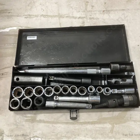 Assorted Sockets In Steel Case