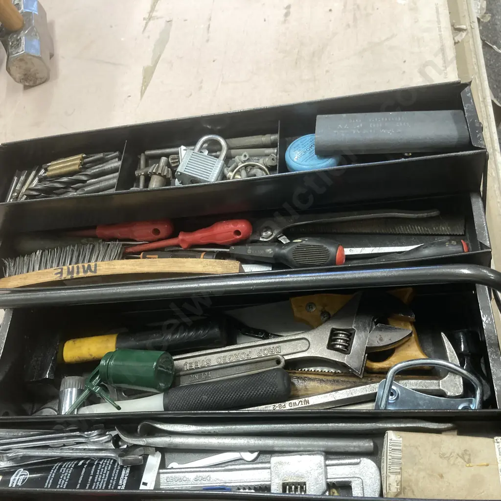 Roebuck Steel Cantilever Toolbox, Tools Etc Image 1++