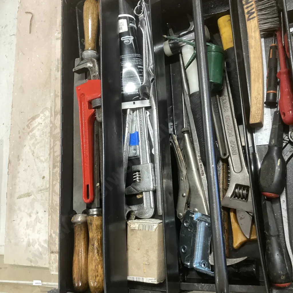 Roebuck Steel Cantilever Toolbox, Tools Etc Image 1++