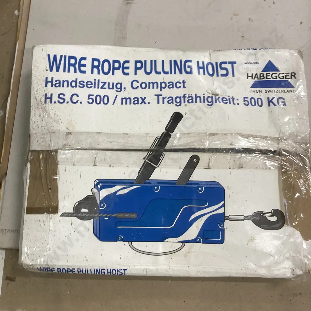 Habegger Switzerland Wire Rope Pulling Hoist, Compact, 500Kg Image 1++