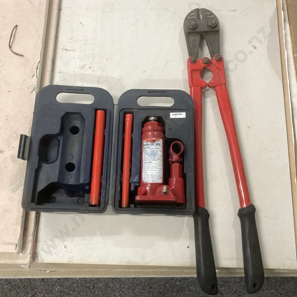 2 Ton Bottle Jack In Case, 24" Boltcutters Image 1++