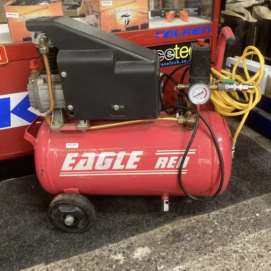 Eagle Red Air Compressor With Gun & Flexi Hose, 2hp, 24 Litre