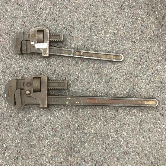 Vintage Chatwin 18" & 14" Pipe Wrenches